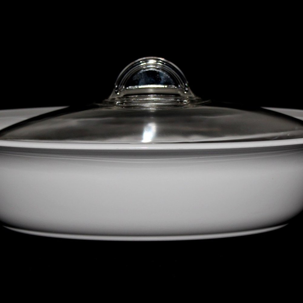 Corning Casual Elegance White Flora Baking Dish | L32 Oval Casserole Dish